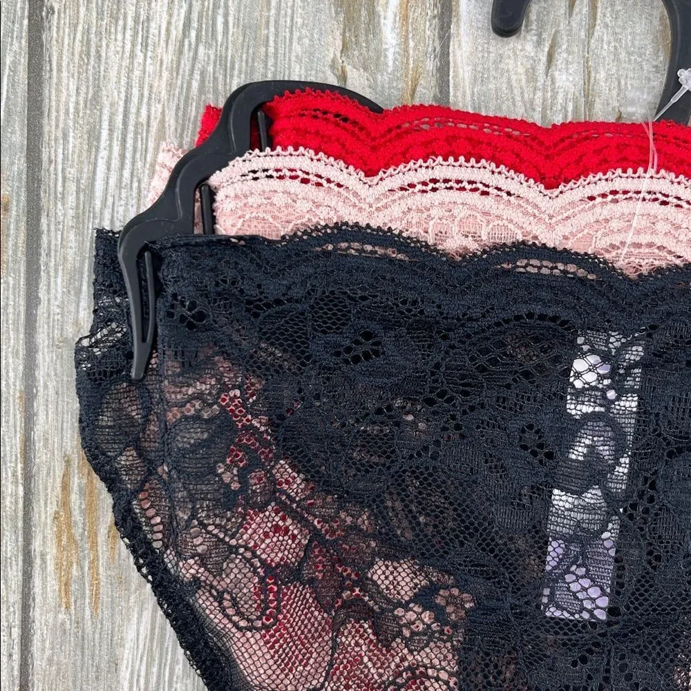 Lace Thong Panties Underwear 2, 3-Packs Size XXL